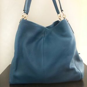 Coach Phoebe Pebbled Leather Shoulder Bag